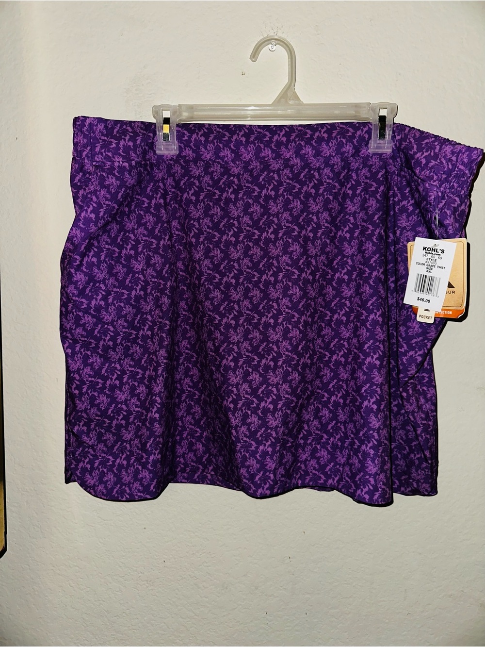 Zeroxposur upf 50+ sun protection purple skirt with under shorts size XXL BNWT